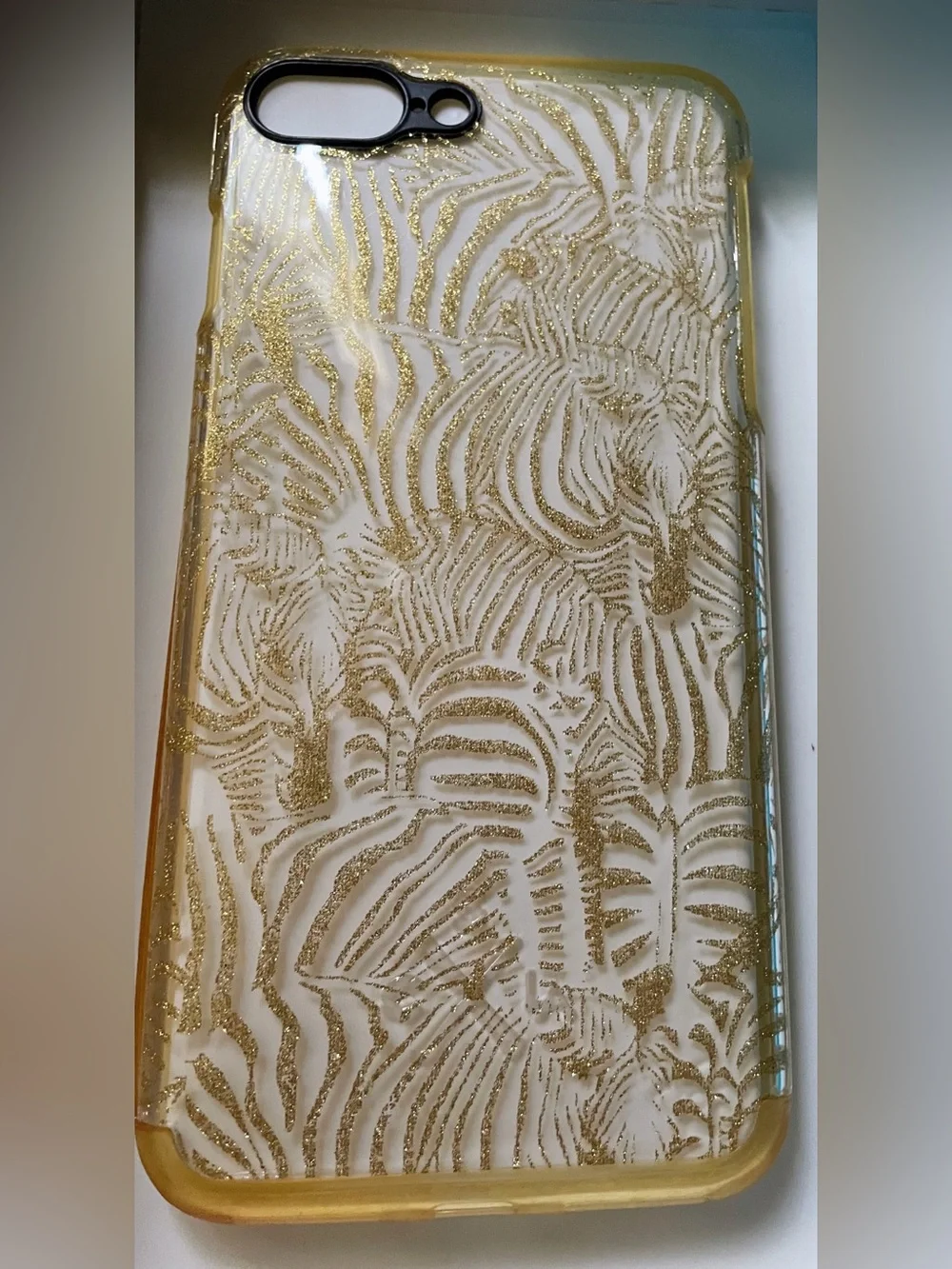 Speck iPhone 8 Plus Case - Gold and White Zebra print